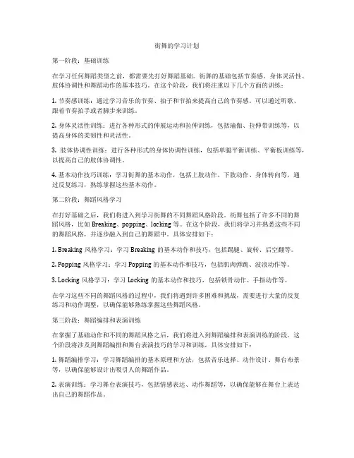 街舞的学习计划
