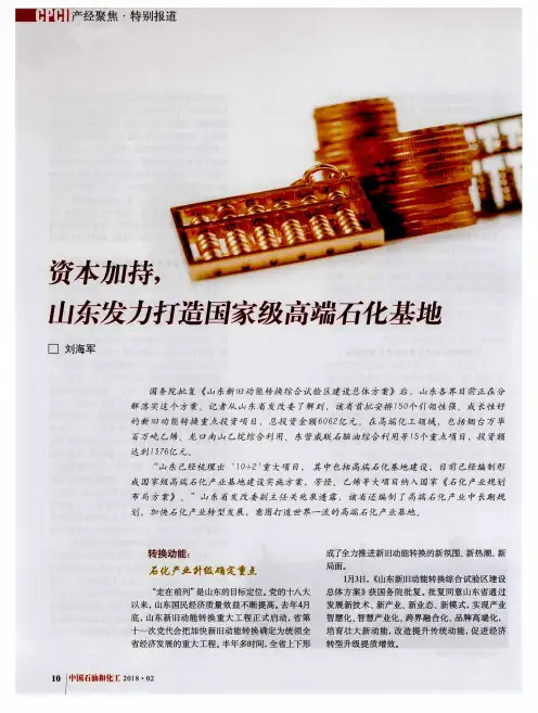 资本加持,山东发力打造国家级高端石化基地