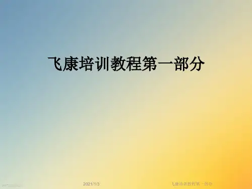 飞康培训教程第一部分