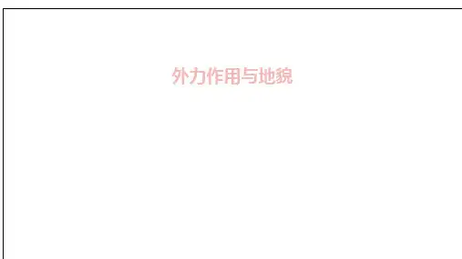 高考地理一轮复习课件外力作用与地貌