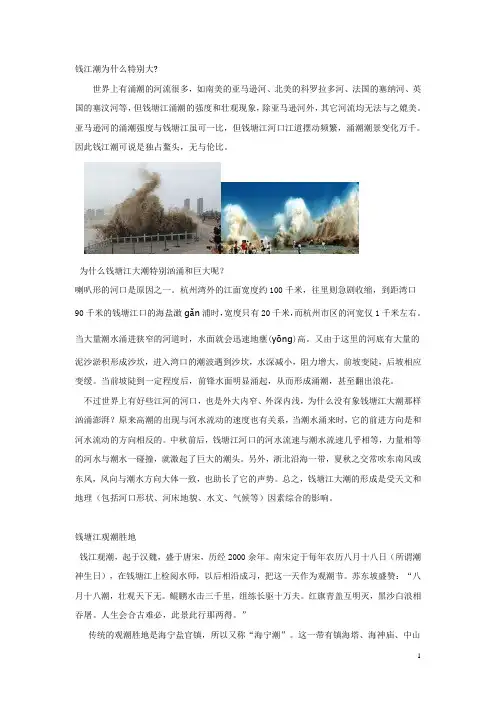 钱江潮自古以来被称为天下奇观