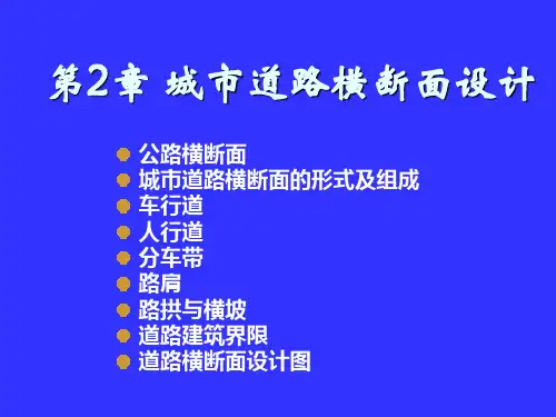 城市道路横断面设计
