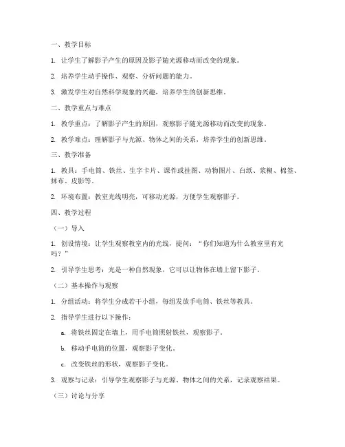 影子训练教案设计方案模板