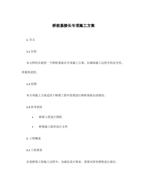 桥桩基接长专项施工方案