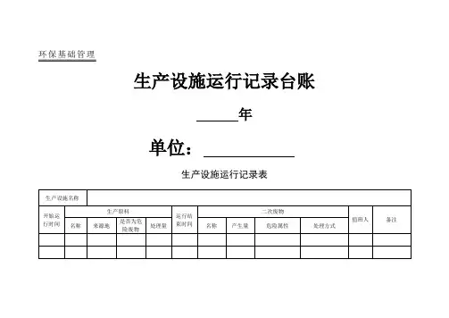 企业环保管理台账