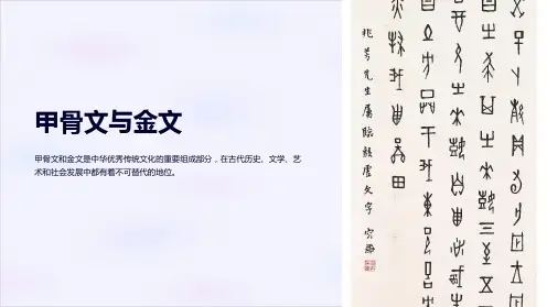 初中历史《甲骨文与金文》课件PPT