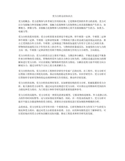 受力分析总结知识点