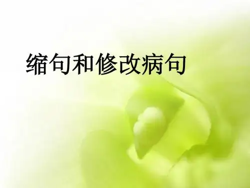 缩句和修改病句
