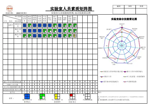 实验室检测人员技能素质矩阵图