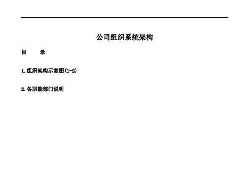 组织架构_【模板】公司组织架构图及其说明