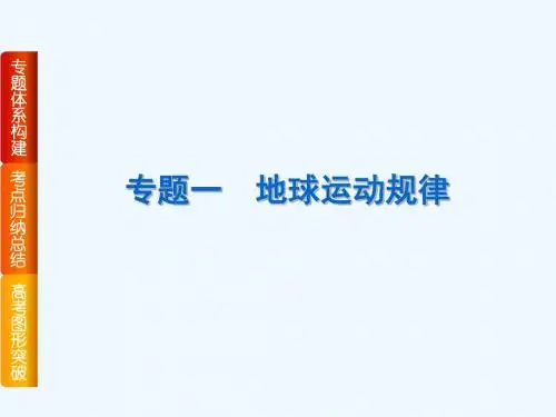高考复习方案(全国通用)2016高考地理二轮复习 专题一 地球运动规律课件