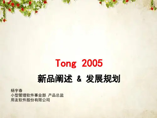 Tong 2005新品阐述发展规划(ppt 70页)