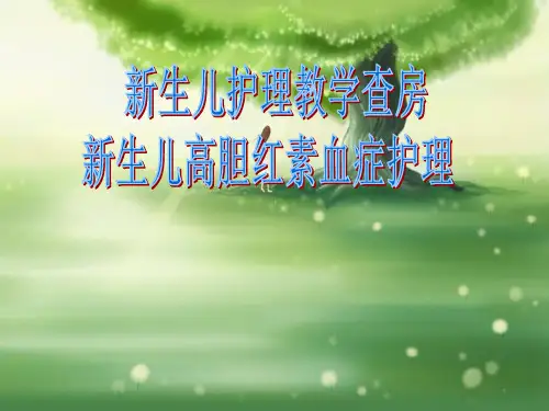 新生儿黄疸护理查房PPT课件