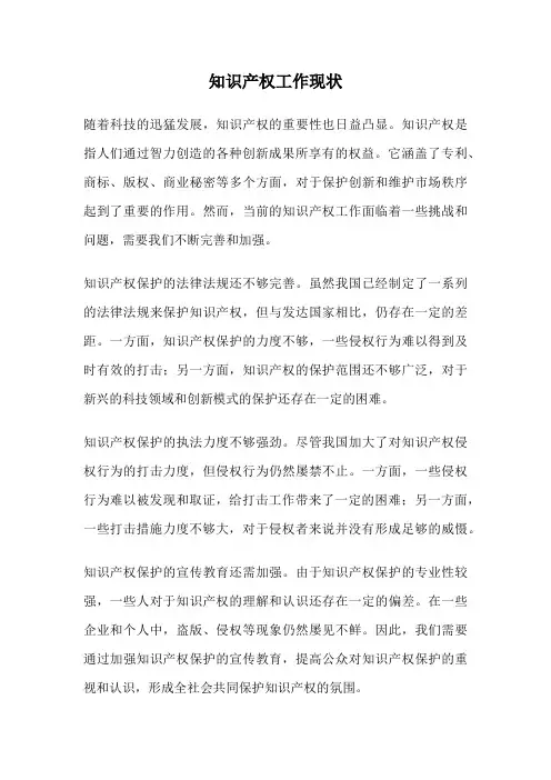 知识产权工作现状
