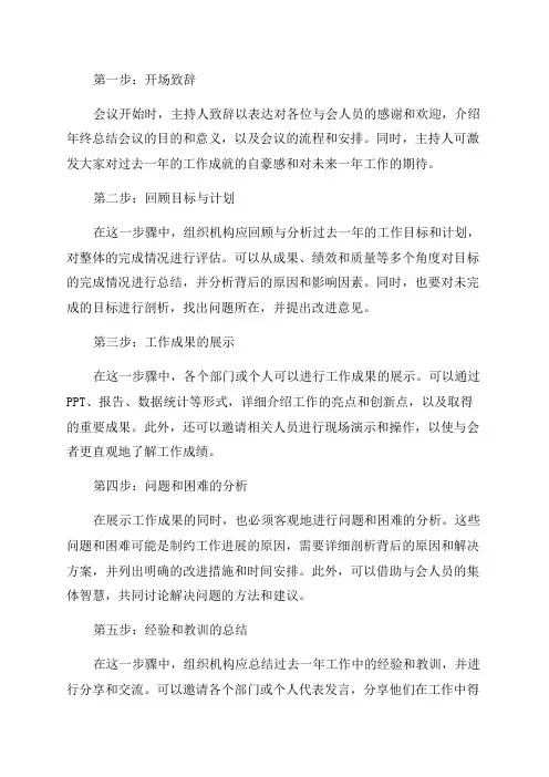 年终总结会议流程