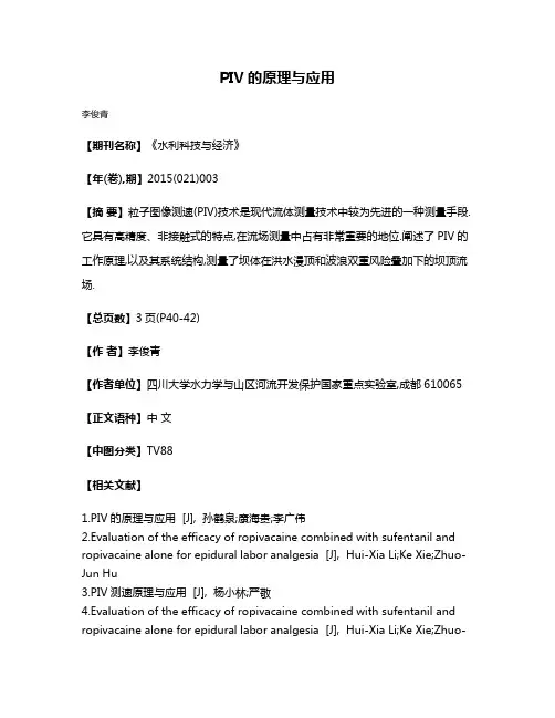 PIV的原理与应用