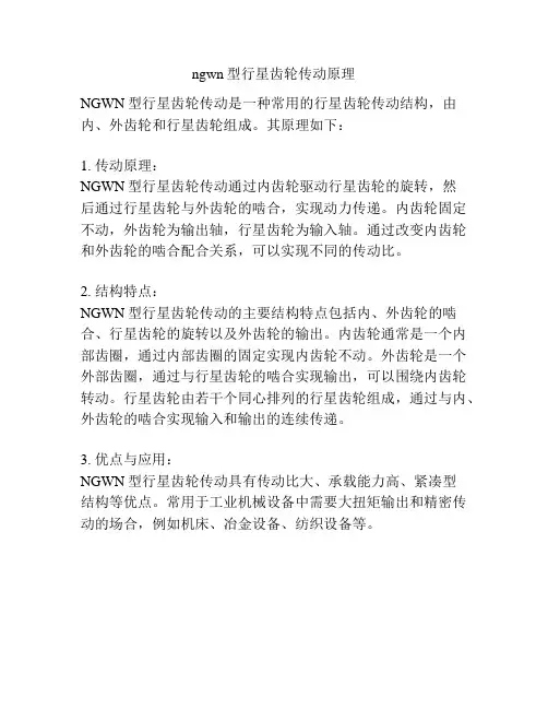ngwn型行星齿轮传动原理