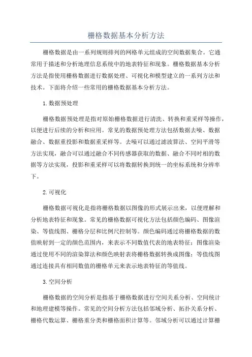 栅格数据基本分析方法
