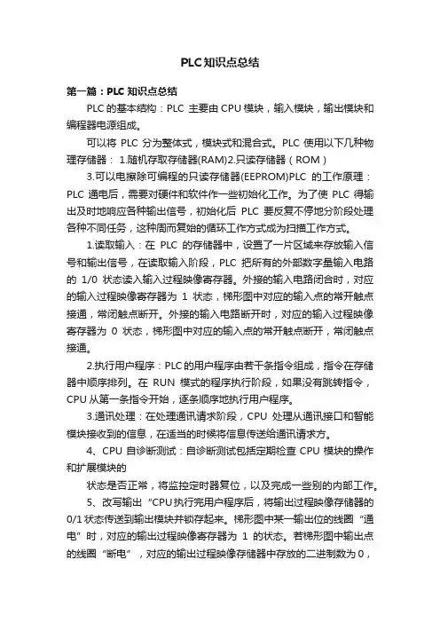 PLC知识点总结