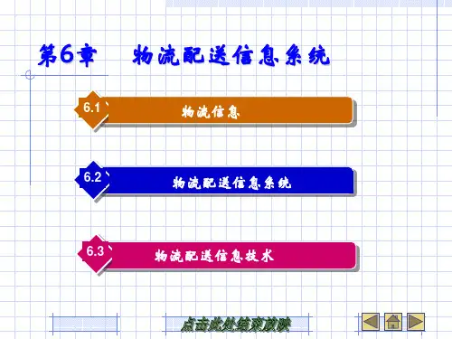 物流配送管理课件第六章物流配送信息系统