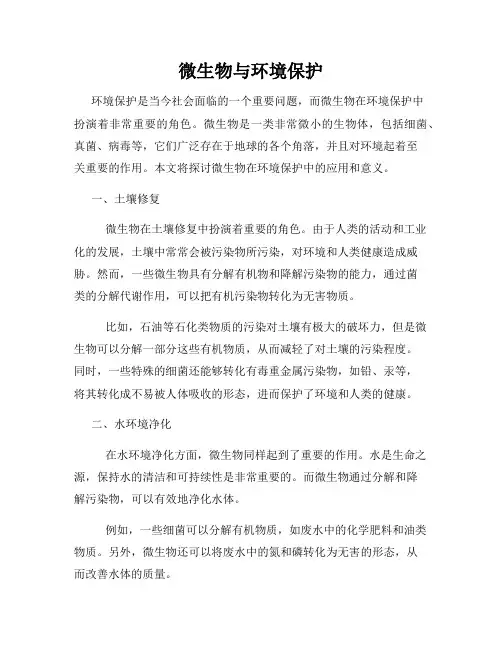 微生物与环境保护