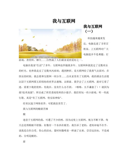 我与互联网(共10篇)