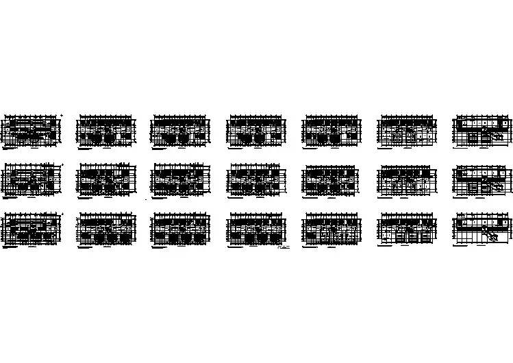 湖州某新建中学三栋7500平米6层框架结构教学楼平面设计CAD图纸