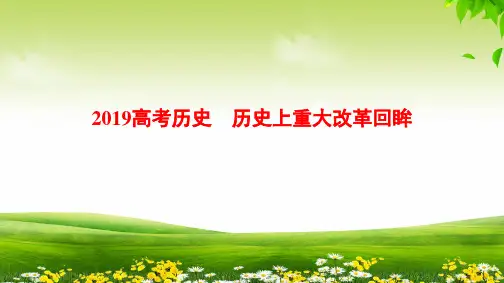 2019高考历史历史上重大改革回眸