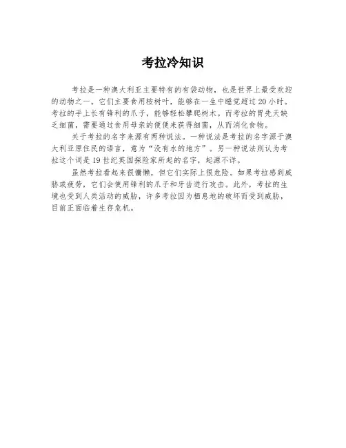 考拉冷知识