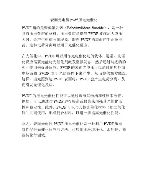 表面光电压pvdf压电光催化
