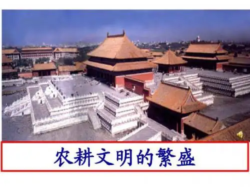 人教版八年级历史与社会下册课件5.1.3农耕文明的繁盛 (共19张PPT)