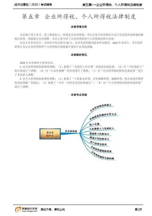 东奥会计初会经济法基础班陆中宝第44讲_企业所得税法律制度(1)