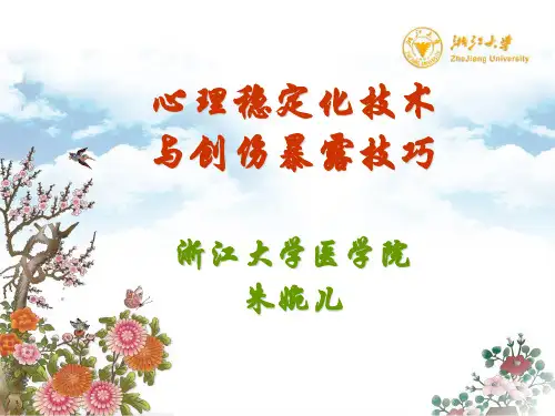朱婉儿--心理稳定化技术与创伤暴露技巧