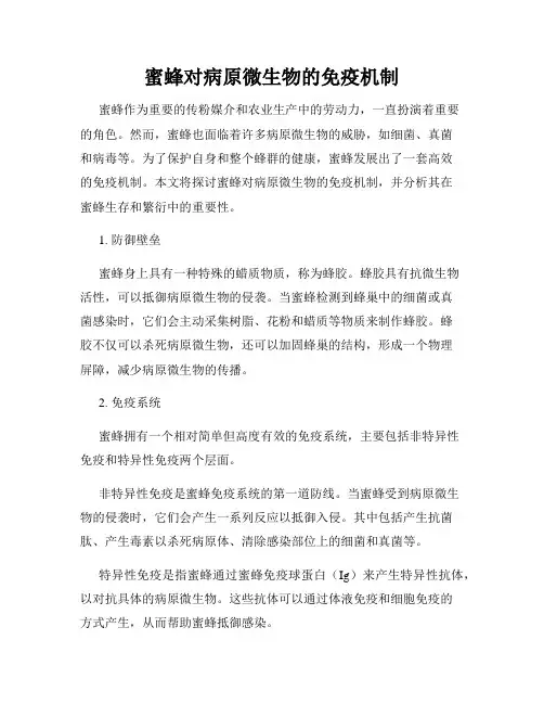 蜜蜂对病原微生物的免疫机制