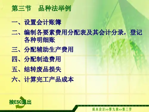 高教版成本会计课件9.3
