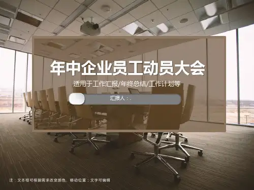 年中企业员工动员大会ppt模板