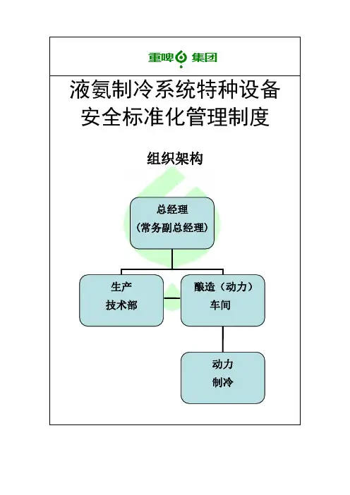 氨液制冷系统特种设备安全标准化管理制度