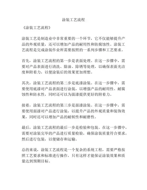 涂装工艺流程