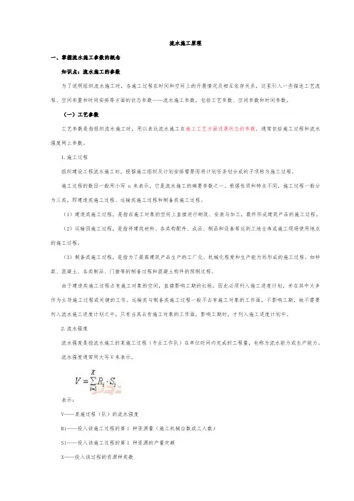 流水施工原理及计算公式