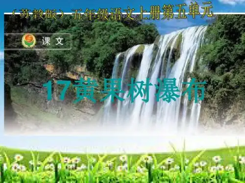 苏教版国标本五年级语文上册《黄果树瀑布