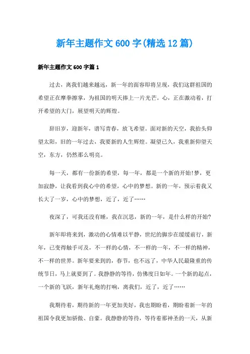 新年主题作文600字(精选12篇)