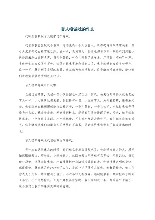 盲人摸游戏的作文