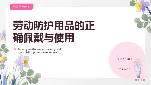 劳动防护用品的正确佩戴与使用培训
