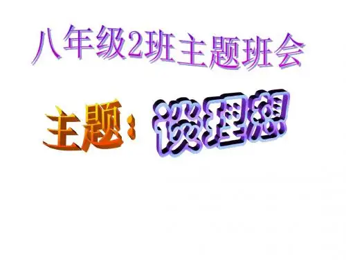 主题班会课件：谈理想