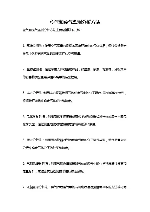 空气和废气监测分析方法