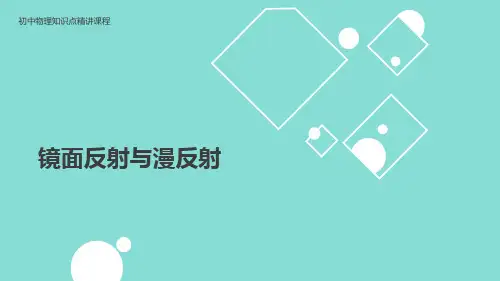 初中物理知识点精讲 镜面反射与漫反射