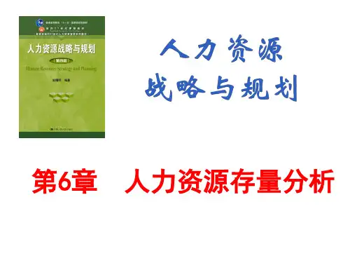 第 6 章  人力资源存量分析