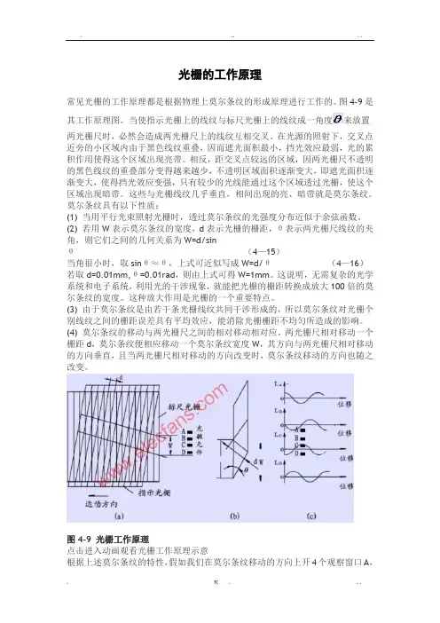 光栅的工作原理
