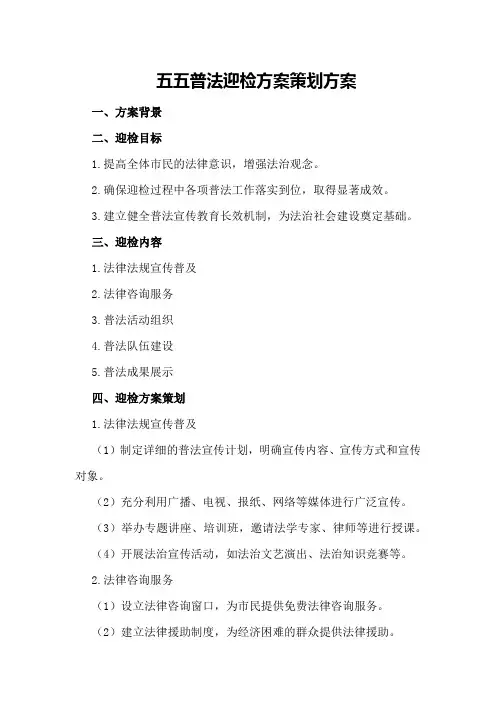 五五普法迎检方案策划方案