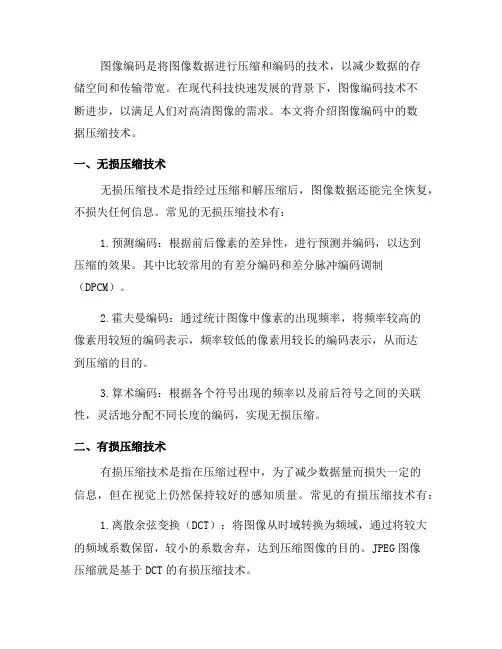 图像编码中的数据压缩技术介绍(六)